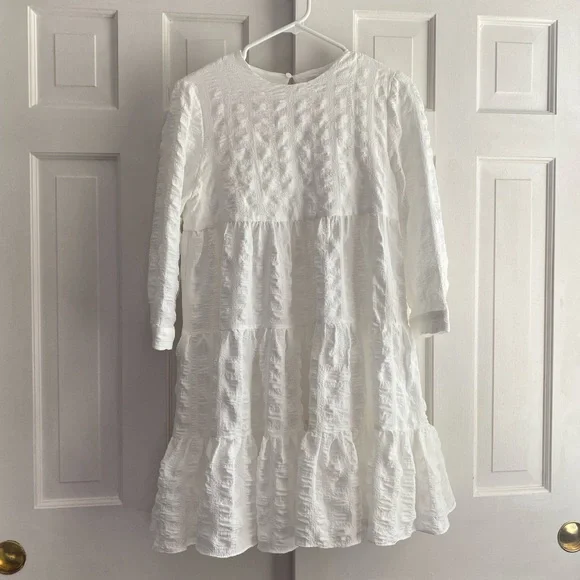 Zara white flowy hot sale dress